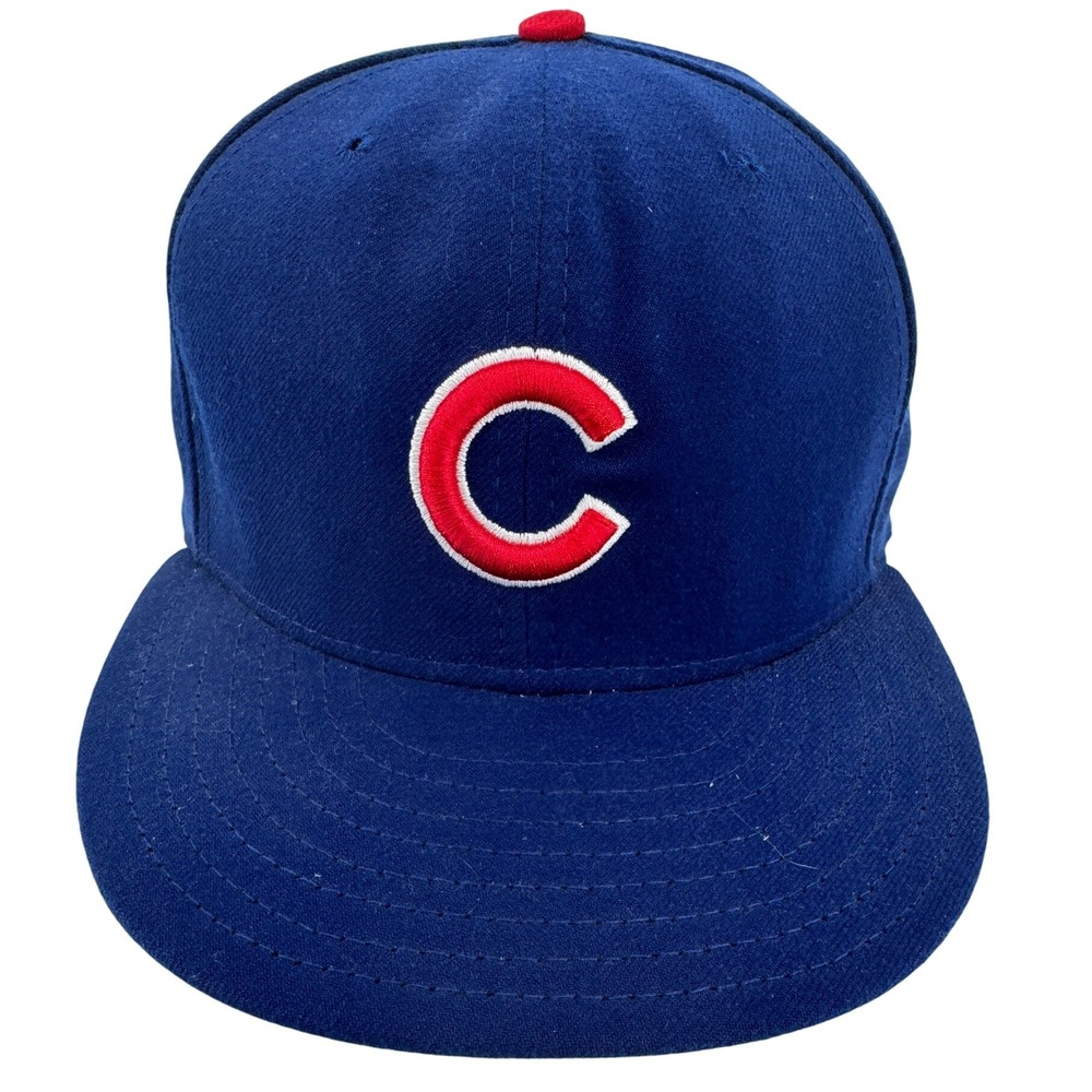 Chicago Cubs Hat Cap 7 3/8 New Era On‎ Field 59FIFTY  Fitted Hat  Baseball Blue